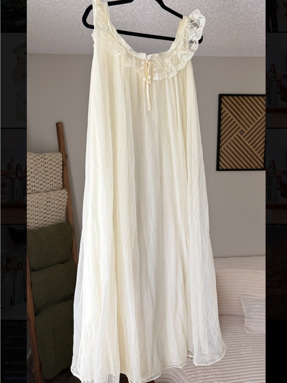 Ivory Lace-Trim Nightgown